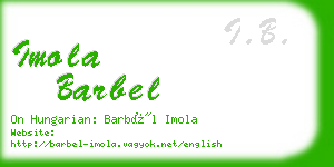 imola barbel business card